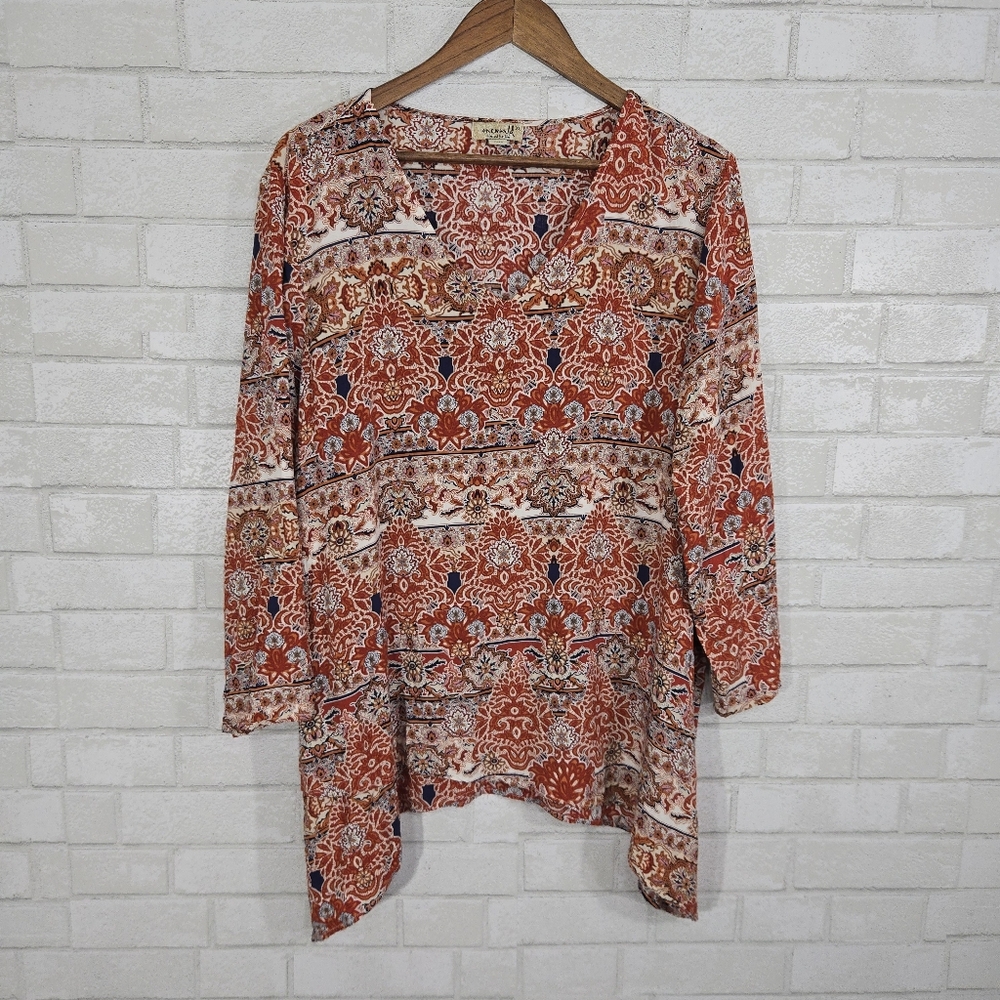 ONE WORLD‎ printed tunic top